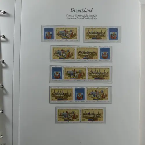DDR Zusammendrucke ** besammelt in 3 Borek Binder #MA038