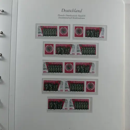 DDR Zusammendrucke ** besammelt in 3 Borek Binder #MA038