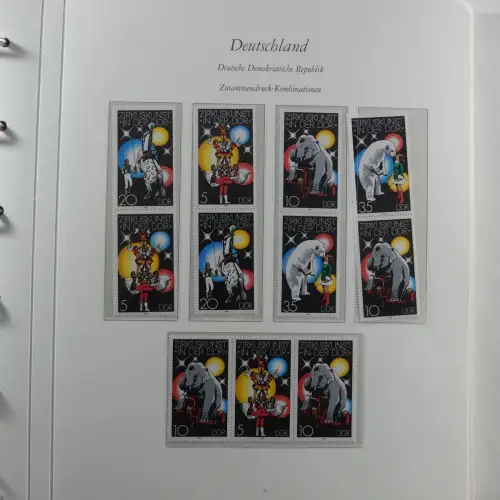 DDR Zusammendrucke ** besammelt in 3 Borek Binder #MA038