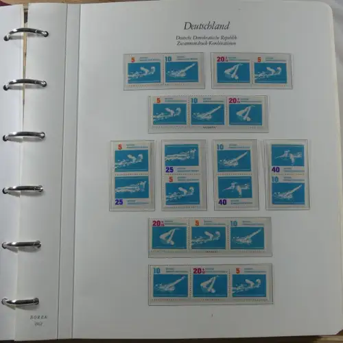 DDR Zusammendrucke ** besammelt in 3 Borek Binder #MA038