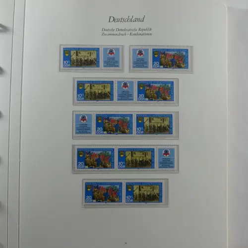 DDR Zusammendrucke ** besammelt in 3 Borek Binder #MA038