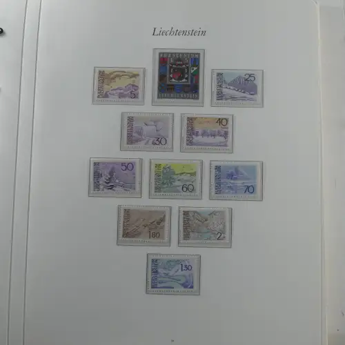 Liechtenstein 1976-1989 ** besammelt im Borek Vordruck #MA033