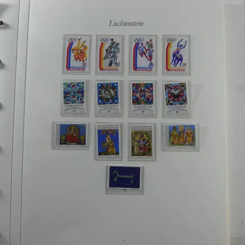 Liechtenstein 1976-1989 ** besammelt im Borek Vordruck #MA033
