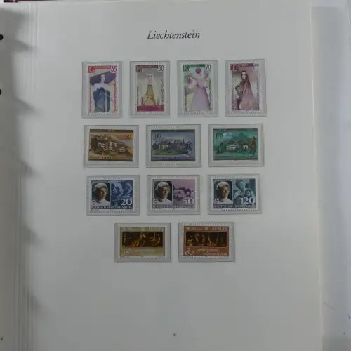Liechtenstein 1976-1989 ** besammelt im Borek Vordruck #MA033