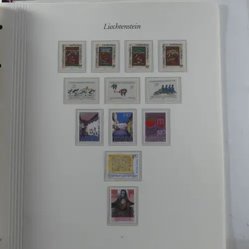 Liechtenstein 1976-1989 ** besammelt im Borek Vordruck #MA033