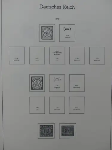 Deutsches Reich ab 1872-1933 teilbesammelt in 2 Leuchtturm Vordrucken #LZ789