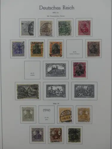Deutsches Reich ab 1872-1933 teilbesammelt in 2 Leuchtturm Vordrucken #LZ789