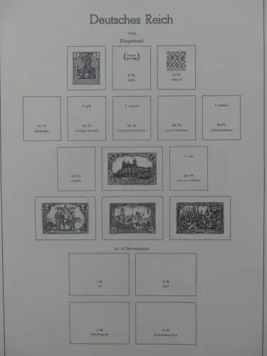 Deutsches Reich ab 1872-1933 teilbesammelt in 2 Leuchtturm Vordrucken #LZ789