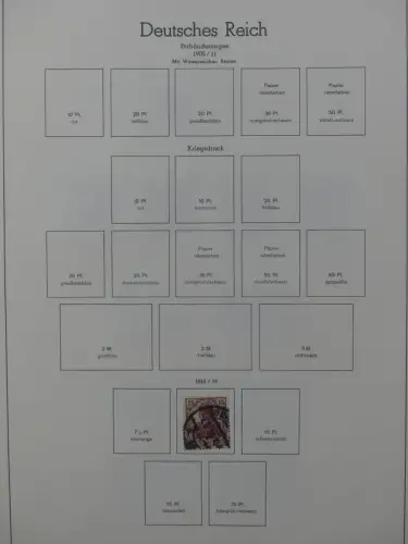 Deutsches Reich ab 1872-1933 teilbesammelt in 2 Leuchtturm Vordrucken #LZ789