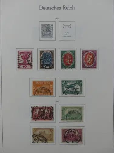 Deutsches Reich ab 1872-1933 teilbesammelt in 2 Leuchtturm Vordrucken #LZ789