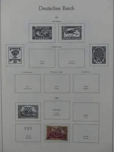 Deutsches Reich ab 1872-1933 teilbesammelt in 2 Leuchtturm Vordrucken #LZ789