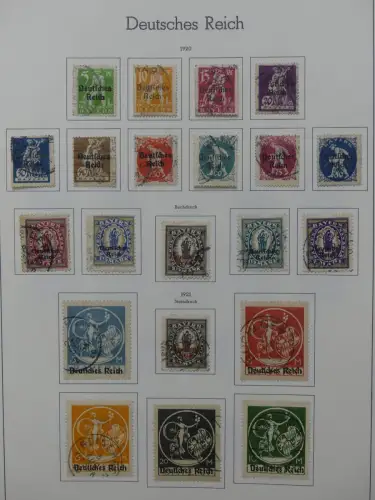 Deutsches Reich ab 1872-1933 teilbesammelt in 2 Leuchtturm Vordrucken #LZ789