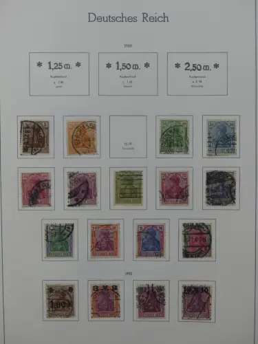 Deutsches Reich ab 1872-1933 teilbesammelt in 2 Leuchtturm Vordrucken #LZ789