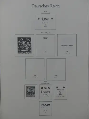 Deutsches Reich ab 1872-1933 teilbesammelt in 2 Leuchtturm Vordrucken #LZ789