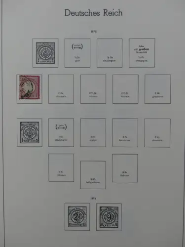 Deutsches Reich ab 1872-1933 teilbesammelt in 2 Leuchtturm Vordrucken #LZ789