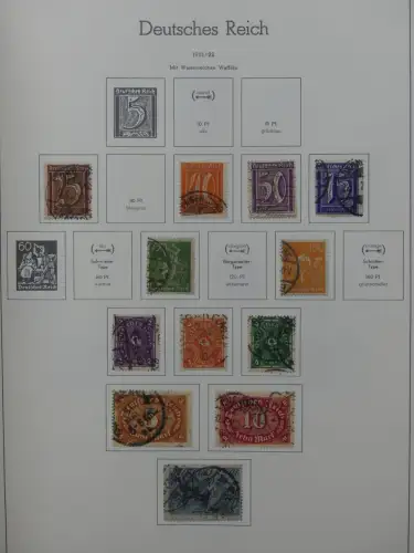 Deutsches Reich ab 1872-1933 teilbesammelt in 2 Leuchtturm Vordrucken #LZ789