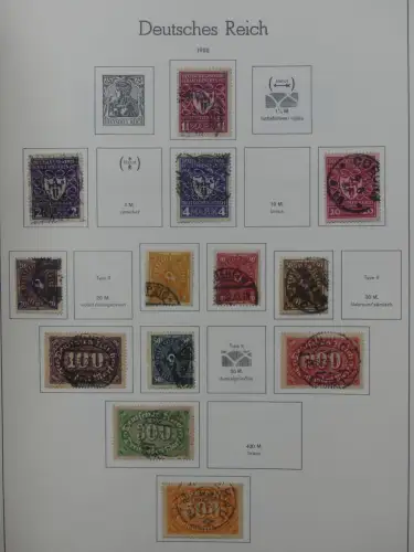 Deutsches Reich ab 1872-1933 teilbesammelt in 2 Leuchtturm Vordrucken #LZ789