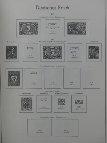 Deutsches Reich ab 1872-1933 teilbesammelt in 2 Leuchtturm Vordrucken #LZ789