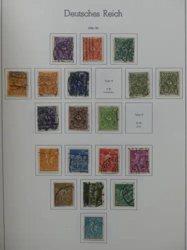Deutsches Reich ab 1872-1933 teilbesammelt in 2 Leuchtturm Vordrucken #LZ789