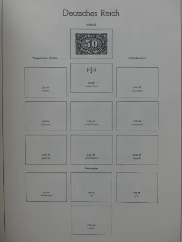 Deutsches Reich ab 1872-1933 teilbesammelt in 2 Leuchtturm Vordrucken #LZ789