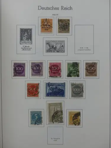 Deutsches Reich ab 1872-1933 teilbesammelt in 2 Leuchtturm Vordrucken #LZ789