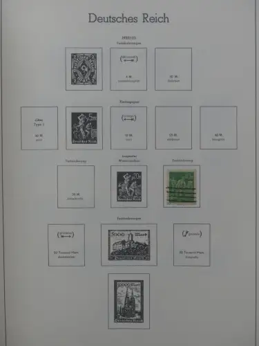 Deutsches Reich ab 1872-1933 teilbesammelt in 2 Leuchtturm Vordrucken #LZ789