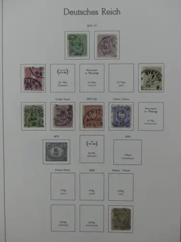 Deutsches Reich ab 1872-1933 teilbesammelt in 2 Leuchtturm Vordrucken #LZ789
