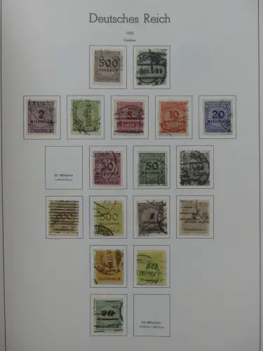 Deutsches Reich ab 1872-1933 teilbesammelt in 2 Leuchtturm Vordrucken #LZ789