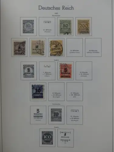 Deutsches Reich ab 1872-1933 teilbesammelt in 2 Leuchtturm Vordrucken #LZ789