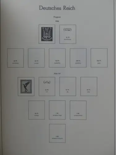 Deutsches Reich ab 1872-1933 teilbesammelt in 2 Leuchtturm Vordrucken #LZ789
