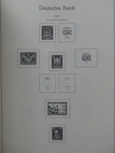 Deutsches Reich ab 1872-1933 teilbesammelt in 2 Leuchtturm Vordrucken #LZ789