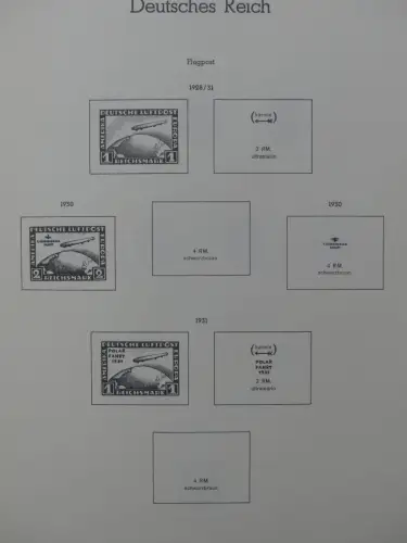 Deutsches Reich ab 1872-1933 teilbesammelt in 2 Leuchtturm Vordrucken #LZ789