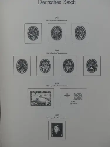 Deutsches Reich ab 1872-1933 teilbesammelt in 2 Leuchtturm Vordrucken #LZ789
