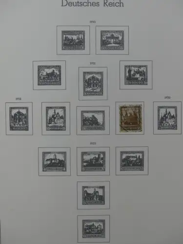 Deutsches Reich ab 1872-1933 teilbesammelt in 2 Leuchtturm Vordrucken #LZ789