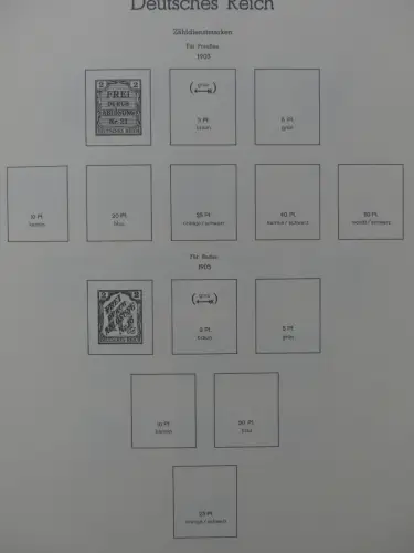 Deutsches Reich ab 1872-1933 teilbesammelt in 2 Leuchtturm Vordrucken #LZ789