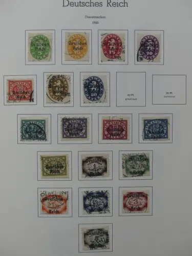 Deutsches Reich ab 1872-1933 teilbesammelt in 2 Leuchtturm Vordrucken #LZ789