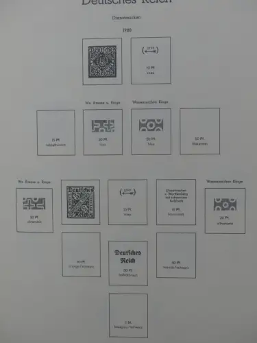 Deutsches Reich ab 1872-1933 teilbesammelt in 2 Leuchtturm Vordrucken #LZ789