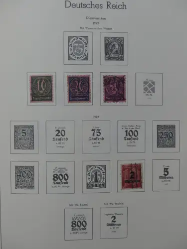 Deutsches Reich ab 1872-1933 teilbesammelt in 2 Leuchtturm Vordrucken #LZ789