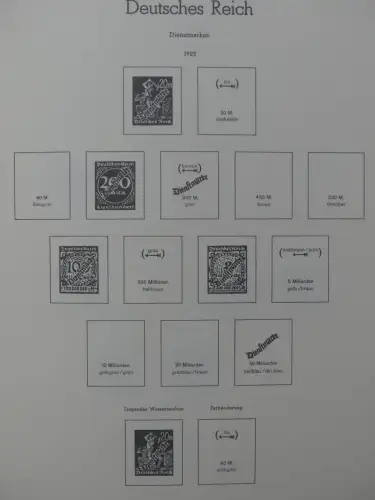 Deutsches Reich ab 1872-1933 teilbesammelt in 2 Leuchtturm Vordrucken #LZ789