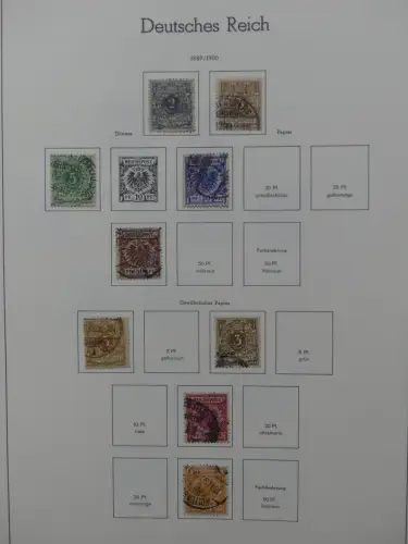 Deutsches Reich ab 1872-1933 teilbesammelt in 2 Leuchtturm Vordrucken #LZ789
