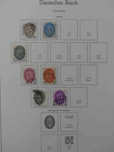 Deutsches Reich ab 1872-1933 teilbesammelt in 2 Leuchtturm Vordrucken #LZ789