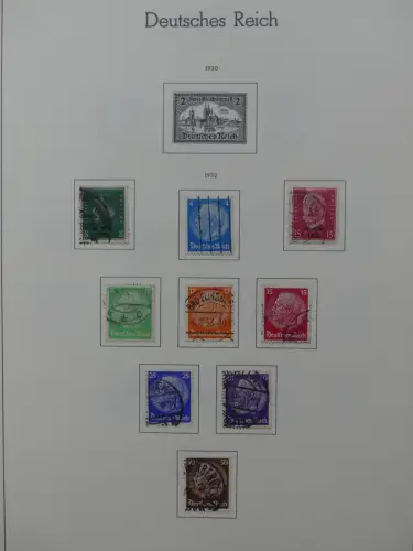 Deutsches Reich ab 1872-1933 teilbesammelt in 2 Leuchtturm Vordrucken #LZ789