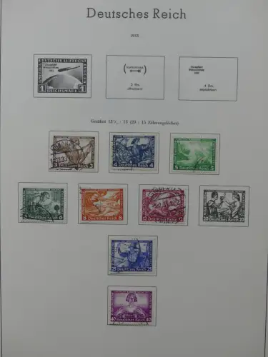 Deutsches Reich ab 1872-1933 teilbesammelt in 2 Leuchtturm Vordrucken #LZ789