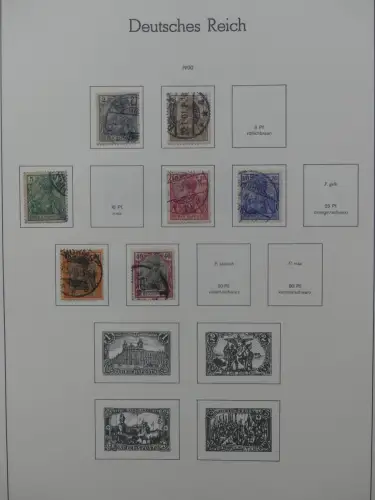Deutsches Reich ab 1872-1933 teilbesammelt in 2 Leuchtturm Vordrucken #LZ789
