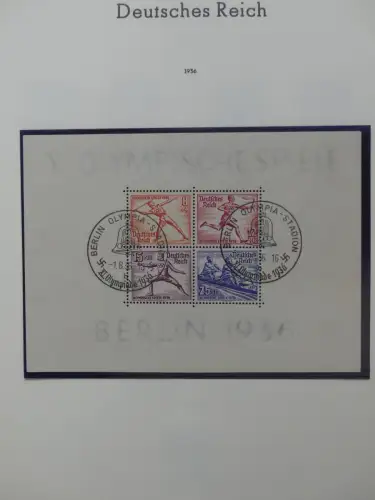 Deutsches Reich ab 1872-1933 teilbesammelt in 2 Leuchtturm Vordrucken #LZ789