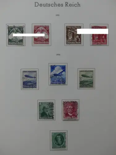 Deutsches Reich ab 1872-1933 teilbesammelt in 2 Leuchtturm Vordrucken #LZ789