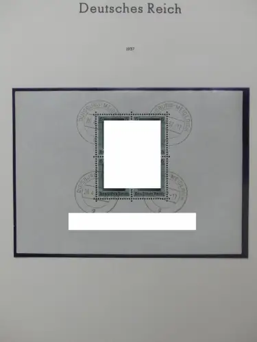 Deutsches Reich ab 1872-1933 teilbesammelt in 2 Leuchtturm Vordrucken #LZ789