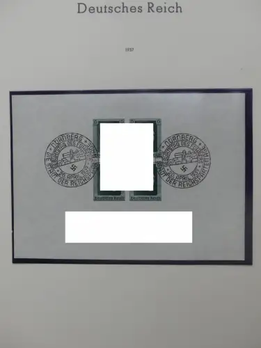 Deutsches Reich ab 1872-1933 teilbesammelt in 2 Leuchtturm Vordrucken #LZ789