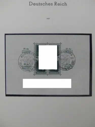 Deutsches Reich ab 1872-1933 teilbesammelt in 2 Leuchtturm Vordrucken #LZ789