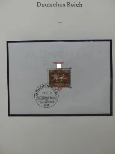 Deutsches Reich ab 1872-1933 teilbesammelt in 2 Leuchtturm Vordrucken #LZ789